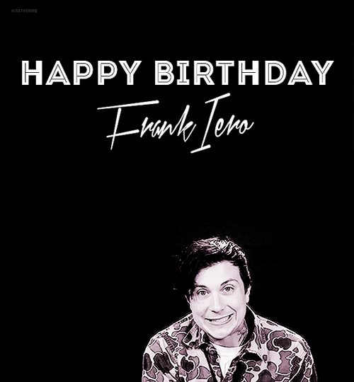 kisstherinq:

Happy 33rd Birthday Frank Iero!
